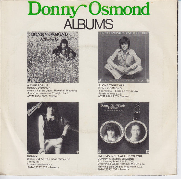 Donny Osmond : I Have A Dream (7", Single)