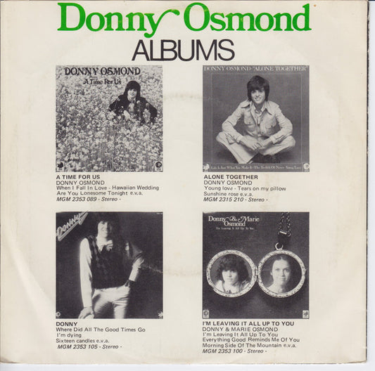 Donny Osmond : I Have A Dream (7", Single)