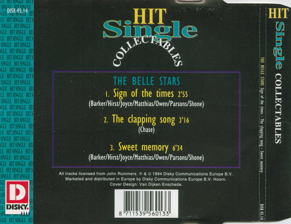 The Belle Stars : Sign Of The Times / The Clapping Song / Sweet Memory (CD, EP)