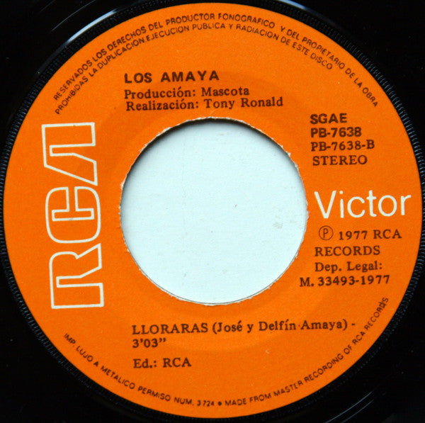 Los Amaya : Vete (7", Single)
