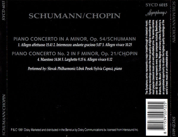Frédéric Chopin / Robert Schumann : Piano Concerto No. 2 / Piano Concerto (CD)
