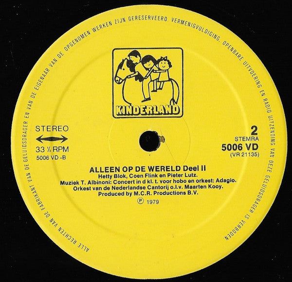 Hetty Blok / Coen Flink En Pieter Lutz : Alleen Op De Wereld  (LP, Album)