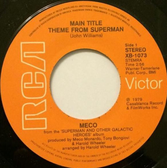 Meco Monardo : Main Title Theme From Superman (7")