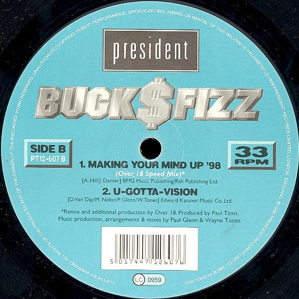Bucks Fizz : Making Your Mind Up '98 (12")