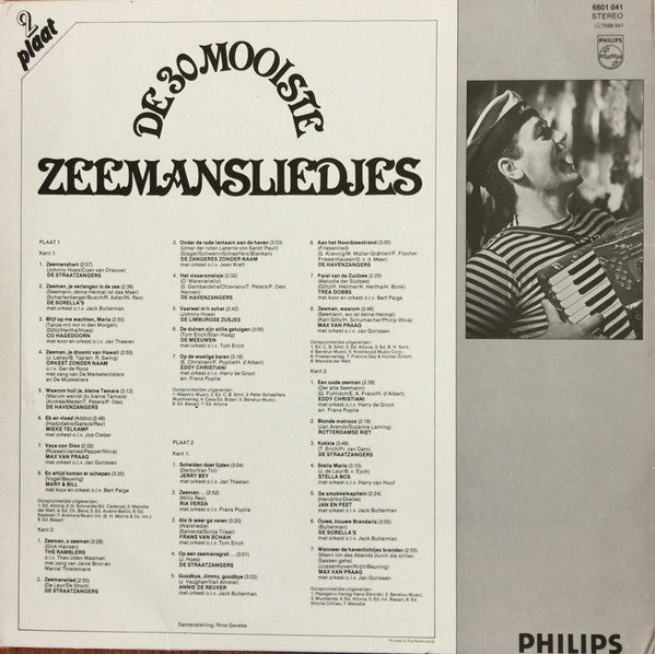 Various : De 30 Mooiste Zeemansliedjes (2xLP, Comp)