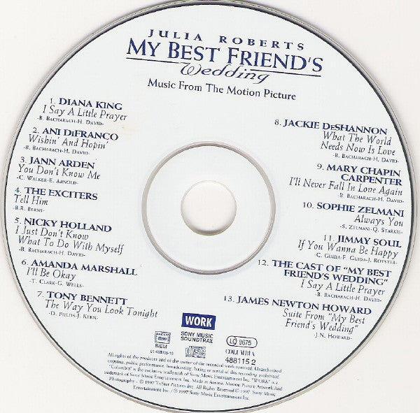 Various : My Best Friend's Wedding (Music From The Motion Picture) (CD, Comp)