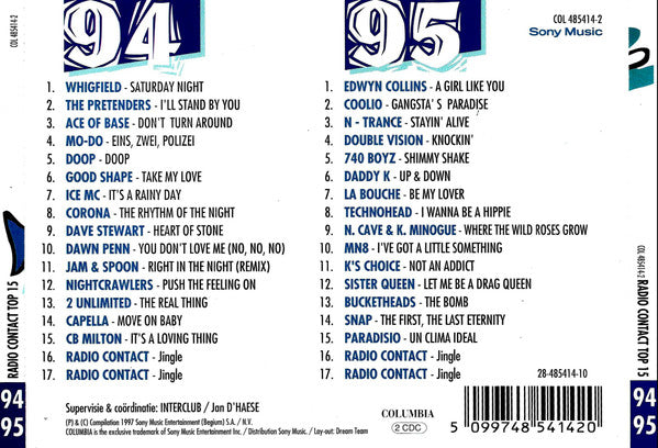 Various : Radio Contact Top 15 (94-95) (2xCD, Comp)