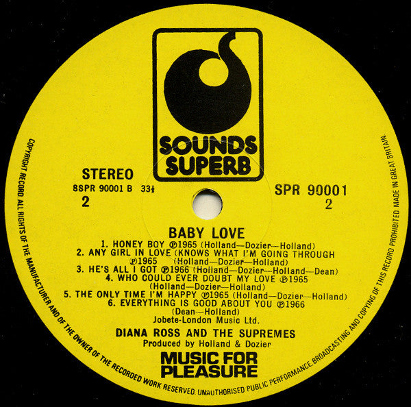 The Supremes : Baby Love (LP, Comp)