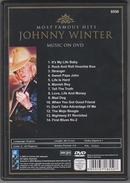 Johnny Winter : Most Famous Hits (DVD-V, PAL)