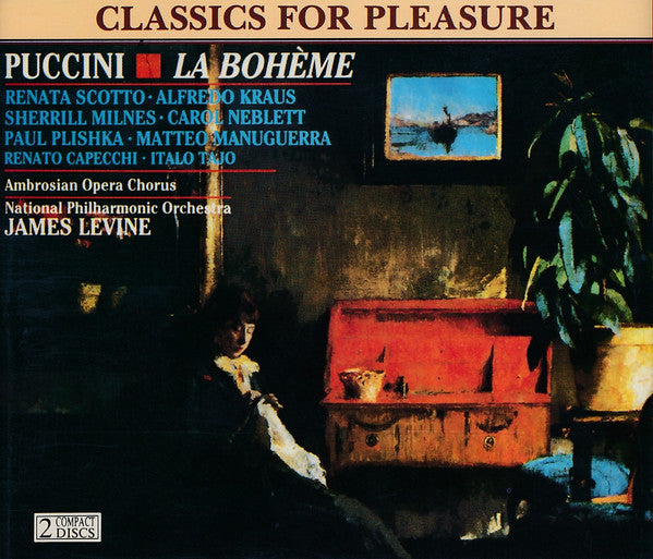 Giacomo Puccini - Renata Scotto, Alfredo Kraus, Sherrill Milnes, Carol Neblett, Matteo Manuguerra, Paul Plishka, Renato Capecchi, Italo Tajo, The Ambrosian Opera Chorus, National Philharmonic Orchestra, James Levine (2) : La Bohème (2xCD + Box)