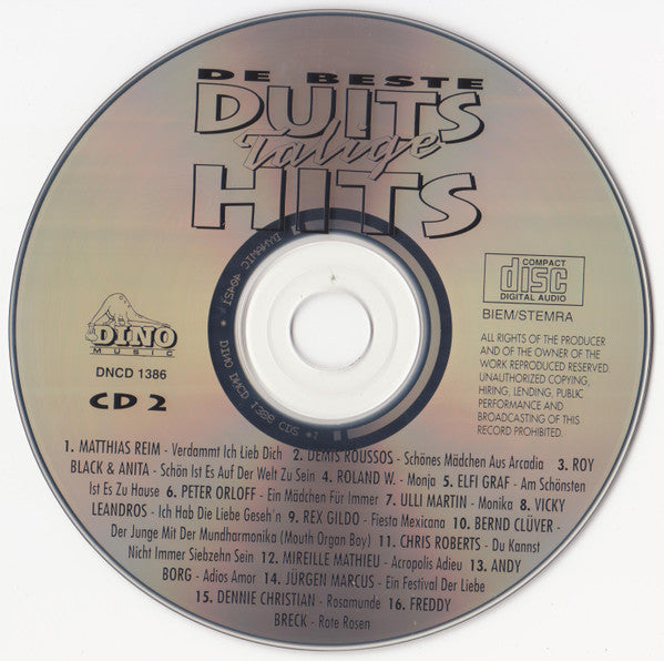 Various : De Beste Duitstalige Hits (2xCD, Comp)