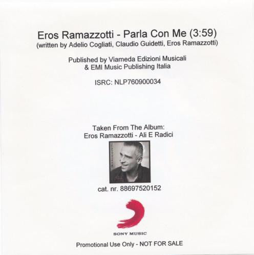Eros Ramazzotti : Parla Con Me (CDr, Single, Promo)
