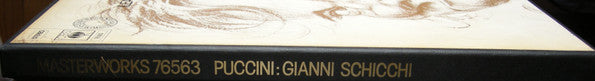 Giacomo Puccini - Tito Gobbi, Ileana Cotrubas, Placido Domingo, London Symphony Orchestra, Lorin Maazel : Gianni Schicchi (LP, Album + Box)
