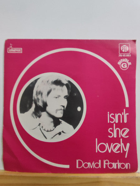 David Parton : Isn't She Lovely (7", Single)