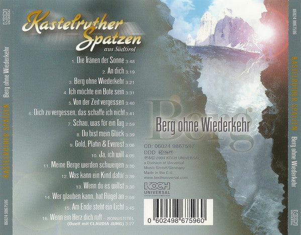 Kastelruther Spatzen : Berg Ohne Wiederkehr (CD, Album)