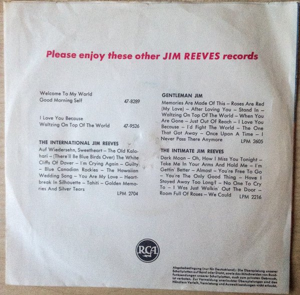 Jim Reeves : Whispering Hope (7", Single)