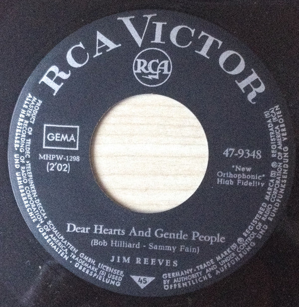 Jim Reeves : Whispering Hope (7", Single)