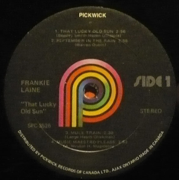 Frankie Laine : That Lucky Old Sun (LP, Comp, RE)