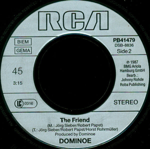 Dominoe : Here I Am (7", Single)