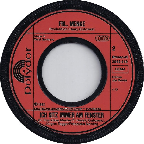 Frl. Menke : Traumboy (7", Single)