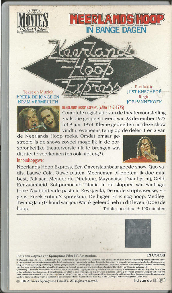 Neerlands Hoop In Bange Dagen : Neerlands Hoop Express (VHS)