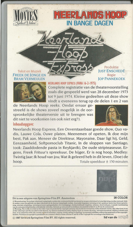 Neerlands Hoop In Bange Dagen : Neerlands Hoop Express (VHS)