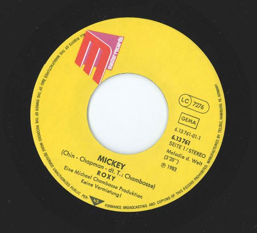 Roxy (34) : Mickey (7", Single)
