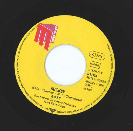 Roxy (34) : Mickey (7", Single)