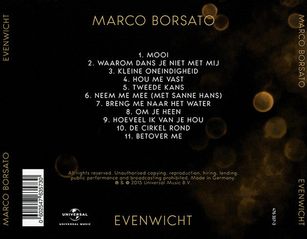 Marco Borsato : Evenwicht (CD, Album)