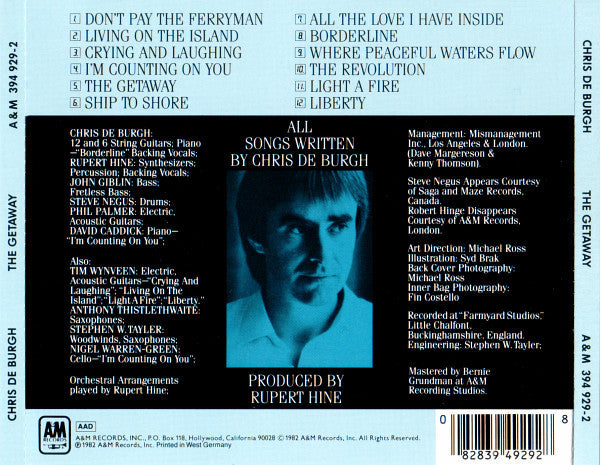 Chris de Burgh : The Getaway (CD, Album)