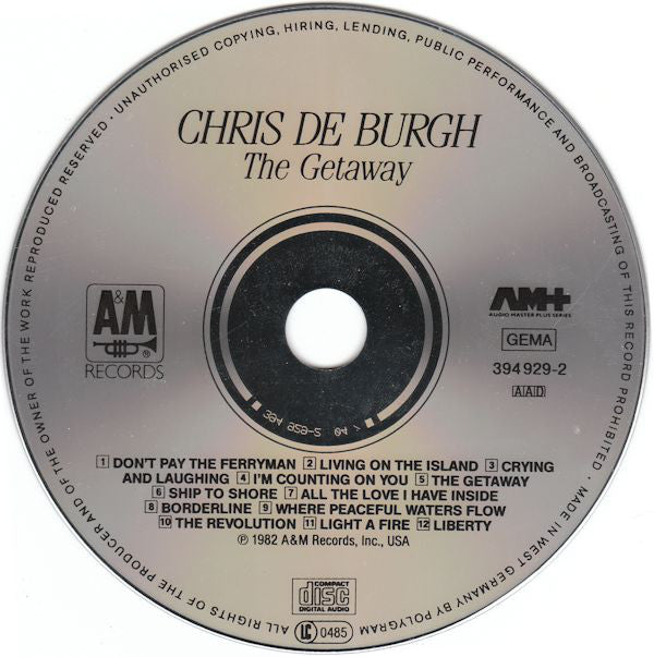 Chris de Burgh : The Getaway (CD, Album)