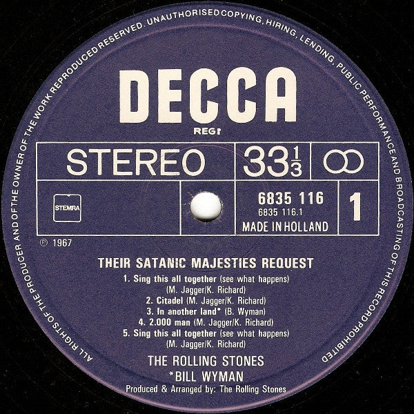 The Rolling Stones : Their Satanic Majesties Request (LP, Album, RE)