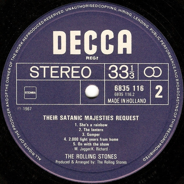 The Rolling Stones : Their Satanic Majesties Request (LP, Album, RE)