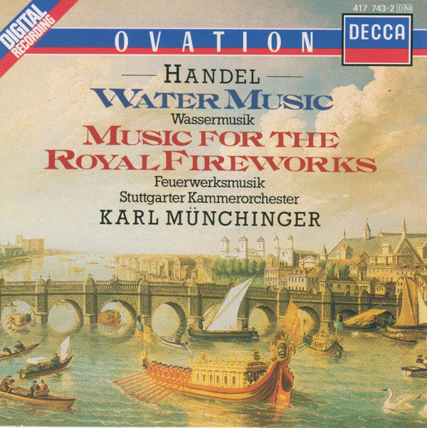 Georg Friedrich Händel : Stuttgarter Kammerorchester / Karl Münchinger : Water Music · Wassermusik · Feuerwerksmusik (CD)