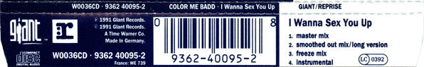 Color Me Badd : I Wanna Sex You Up (CD, Single)