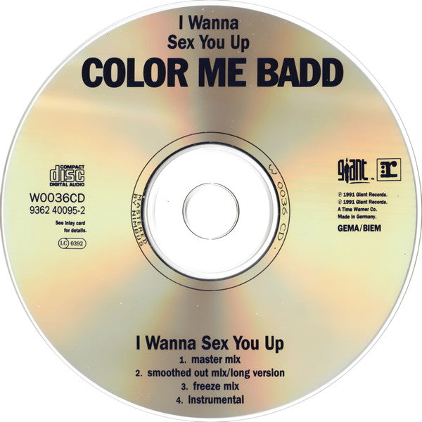Color Me Badd : I Wanna Sex You Up (CD, Single)