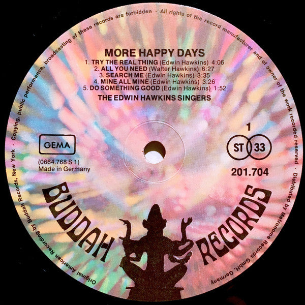 Edwin Hawkins Singers : More Happy Days (LP, Album)