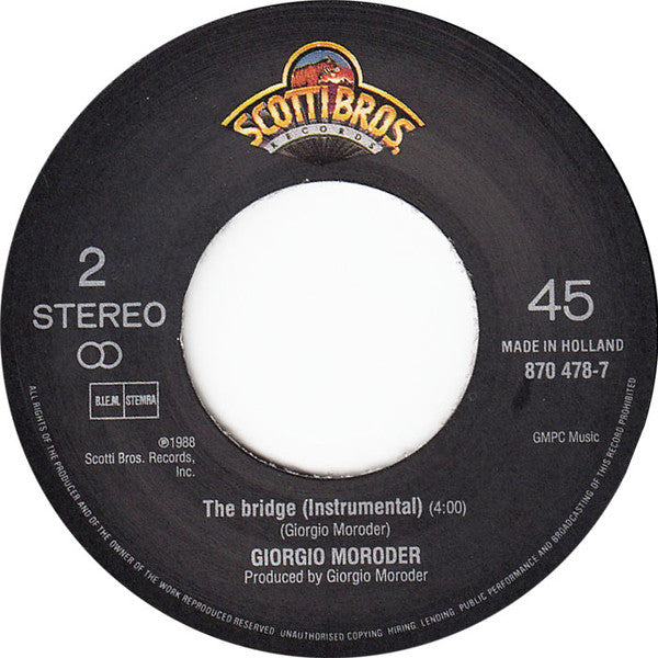 Bill Medley / Giorgio Moroder : He Ain't Heavy, He's My Brother / The Bridge (Instrumental Version) (7", Single)