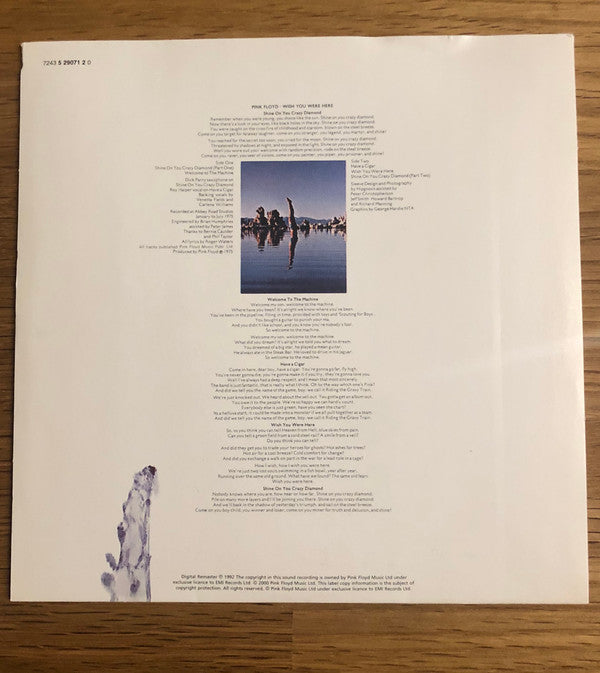 Pink Floyd : Wish You Were Here  (CD, Album, RE, RM)