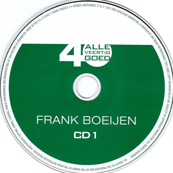 Frank Boeijen : Alle 40 Goed (2xCD, Comp, RM)