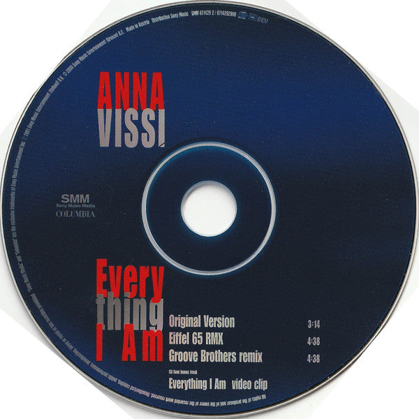 Anna Vissi : Everything I Am (CD, Single, Enh)