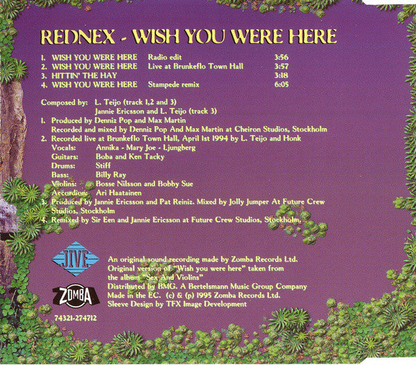 Rednex : Wish You Were Here (CD, Maxi)