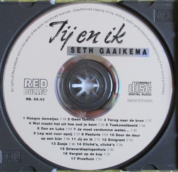 Seth Gaaikema : Jij En Ik (CD, Album)