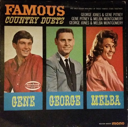 George Jones (2), Gene Pitney, Melba Montgomery : Famous Country Duets (LP, Mono)