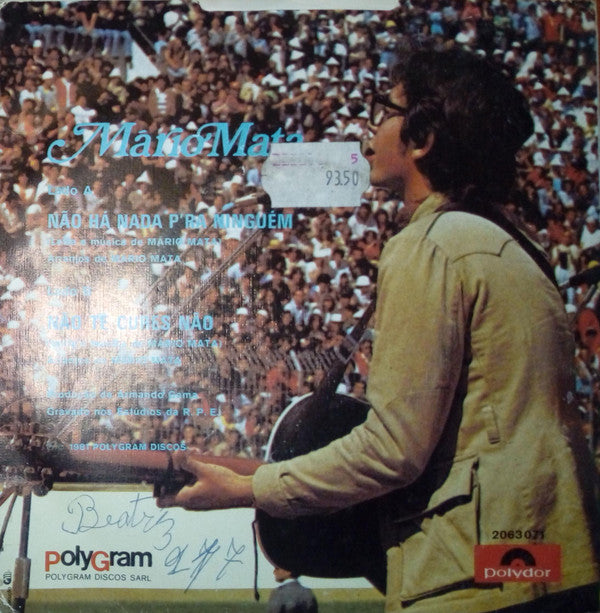 Mário Mata : Não Há Nada P'ra Ninguém (7", Single)