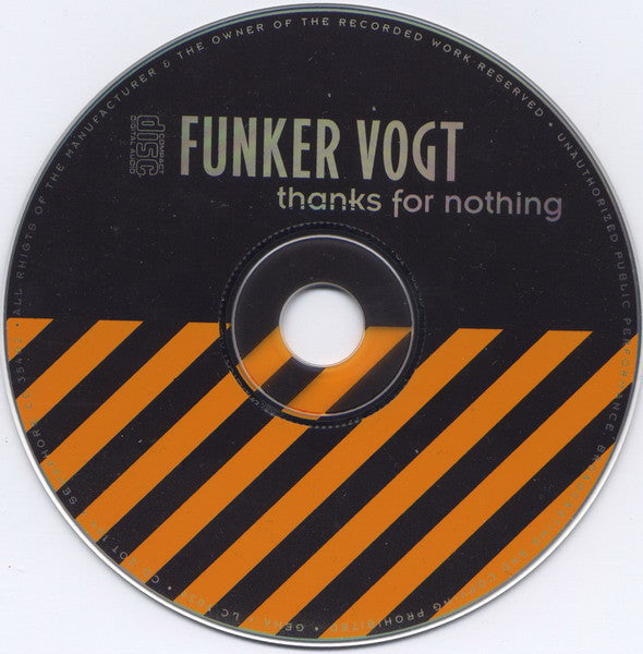 Funker Vogt : Thanks For Nothing (CD, Album)