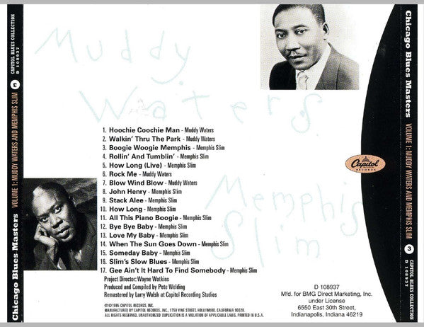 Muddy Waters / Memphis Slim : Chicago Blues Masters Volume One: Muddy Waters & Memphis Slim (CD, Comp)