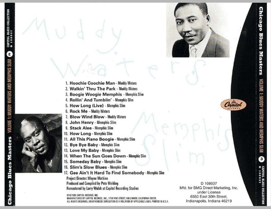 Muddy Waters / Memphis Slim : Chicago Blues Masters Volume One: Muddy Waters & Memphis Slim (CD, Comp)