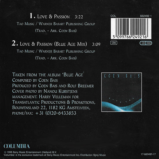 Coen Bais : Love & Passion (CD, Single, Car)