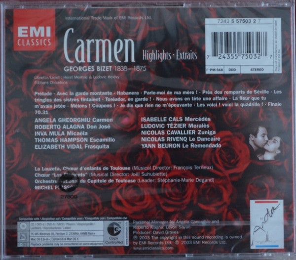 Angela Gheorghiu, Roberto Alagna, Inva Mula, Thomas Hampson, La Lauzeta, Choeur "Les Eléments", Orchestre National Du Capitole De Toulouse, Michel Plasson - Georges Bizet : Carmen (Highlights/Extraits) (CD)